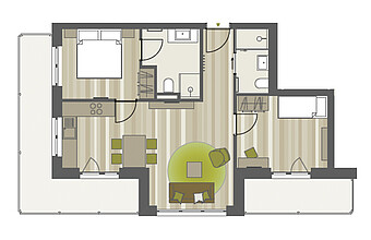 Ground plan apartment ‚Enzian'