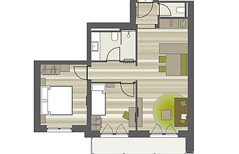 Ground plan apartment ‚Alpenrose'